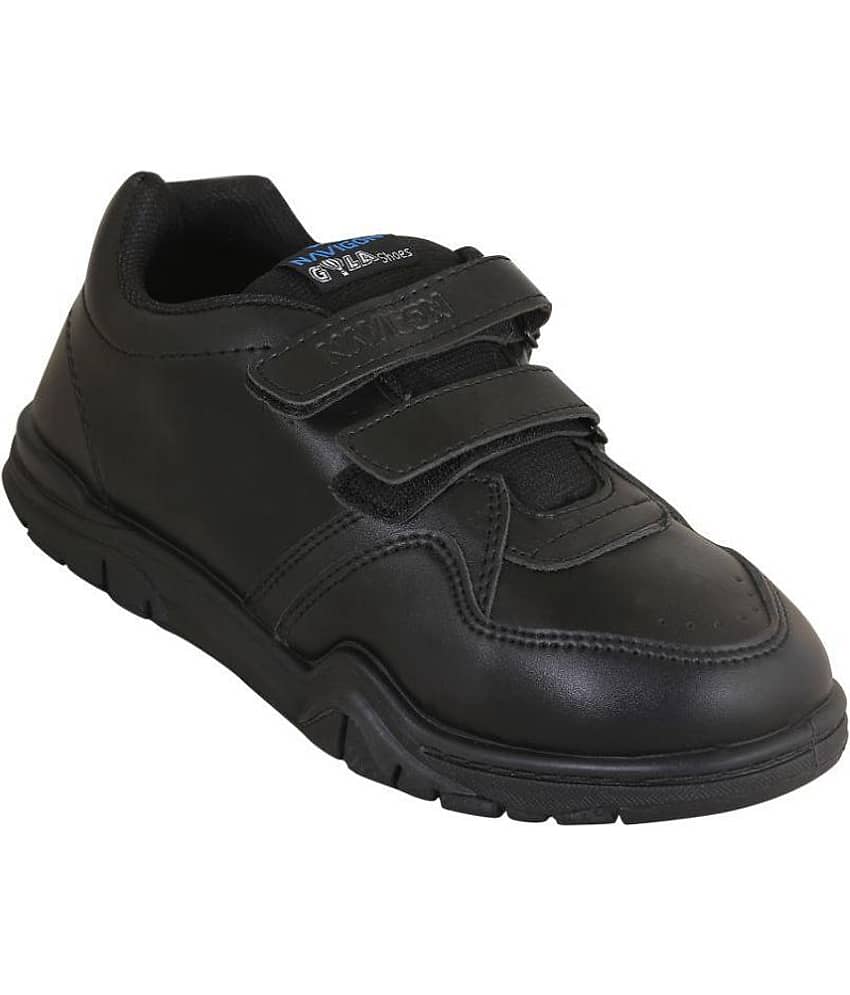 Navigon Black School Shoes for Boys - Main Image