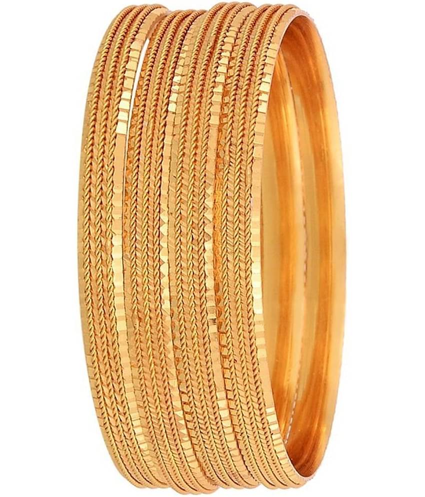 YOUBELLA Gold Bangle Set ( Pack of 1 )