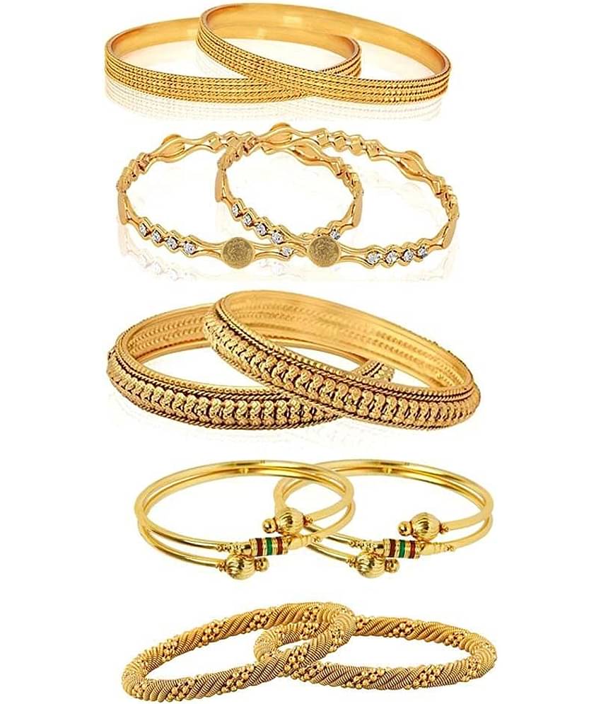 YOUBELLA Gold Bangle Set ( Pack of 1 )