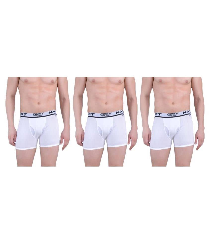 Force Nxt White Trunk Pack of 3