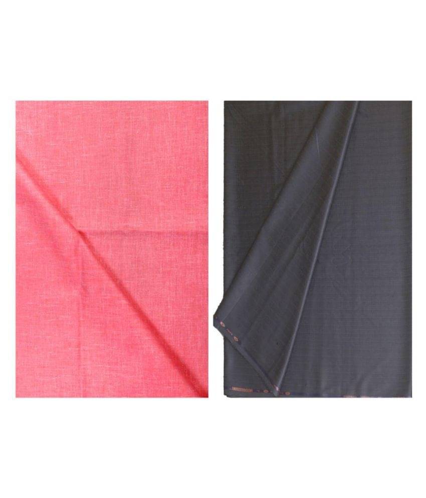     			Kundan Sulz Gwalior Multi Linen Unstitched Shirts & Trousers