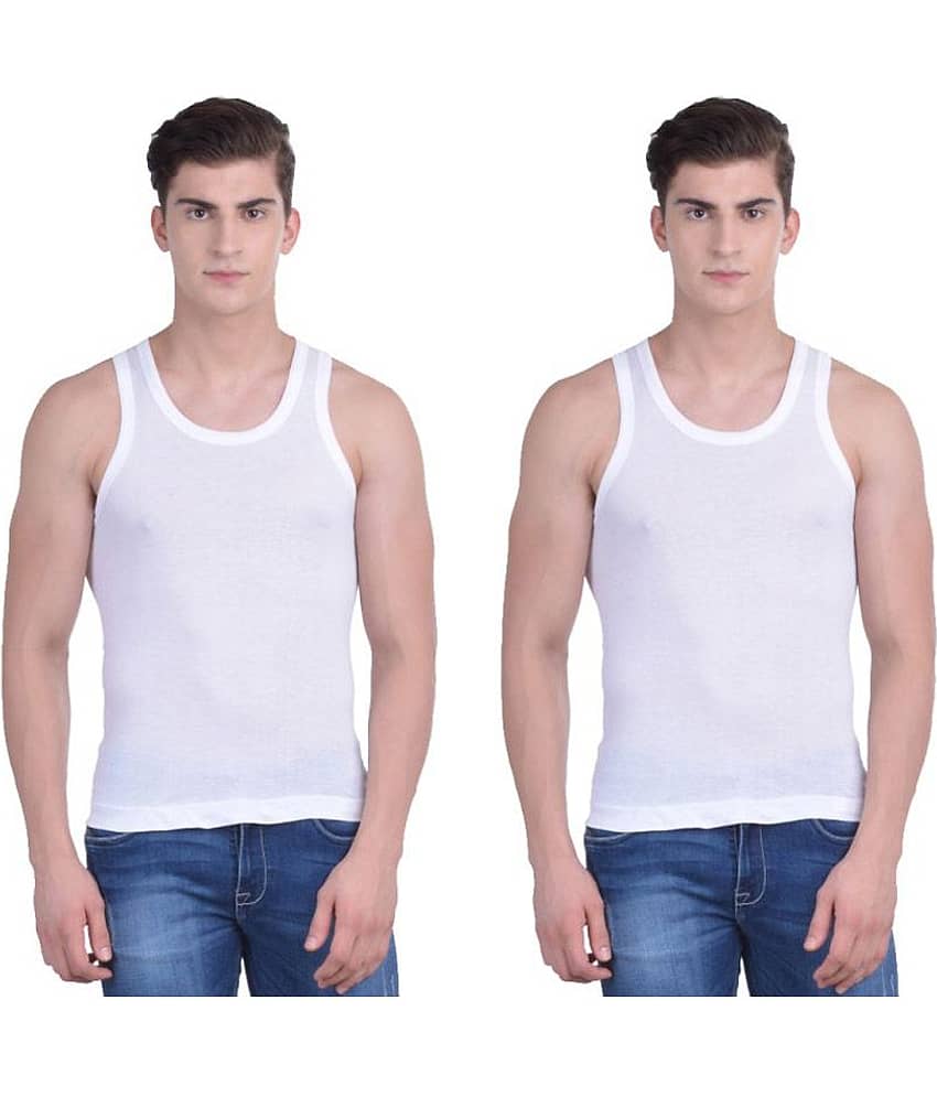 Force NXT Pack of 2 Cotton Sleeveless vest For Men ( White ) - Nightwear & Loungewear | Buy online on ZillyBuy