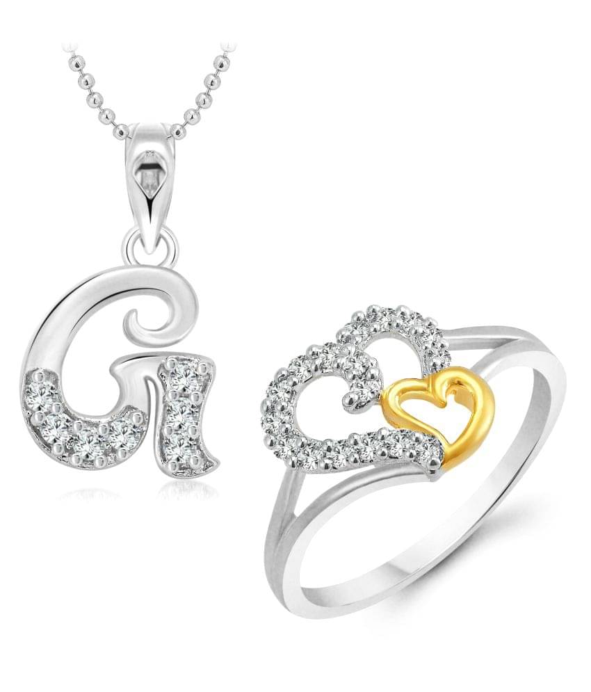     			Vighnaharta Silver Ring With Pendant Combo