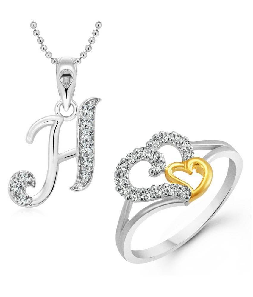 Vighnaharta Silver Alloy Combo of Ring With Pendant Vighnaharta Silver Alloy Combo of Ring With Pendant