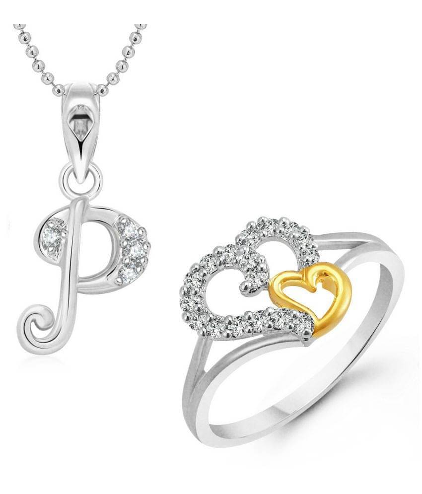 Vighnaharta Silver Alloy Combo of Ring With Pendant Vighnaharta Silver Alloy Combo of Ring With Pendant