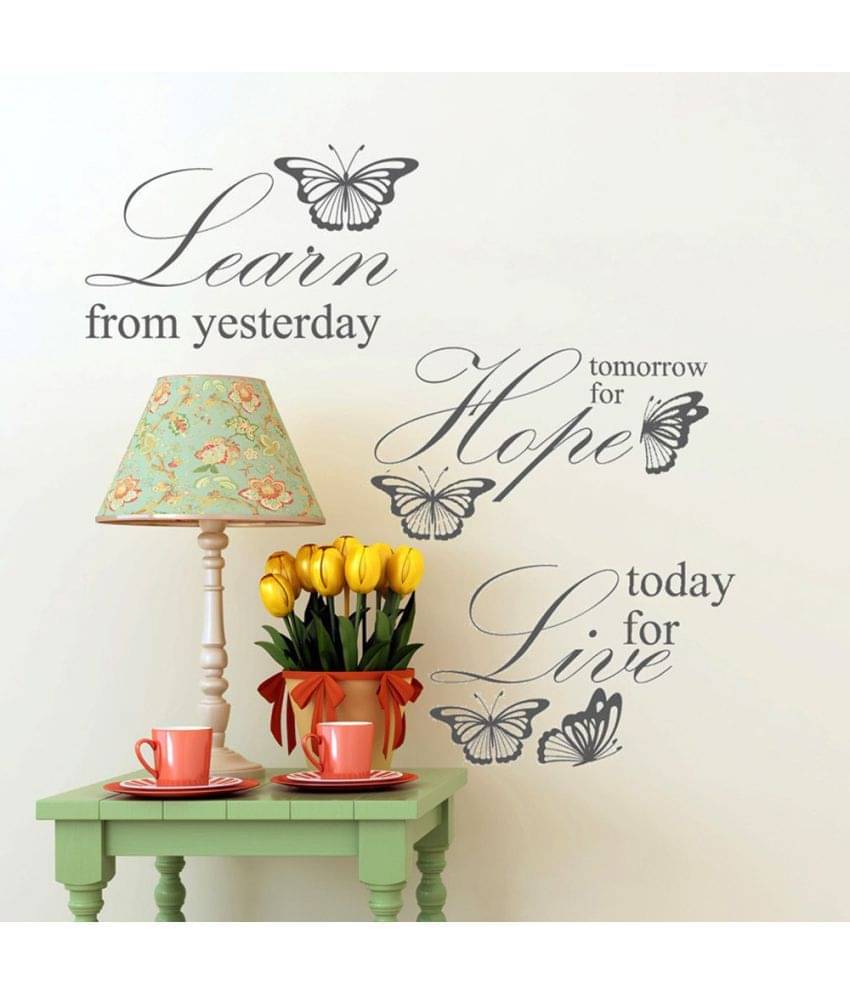     			Decor Villa Learn Hope Vinyl Multicolour Wall Stickers