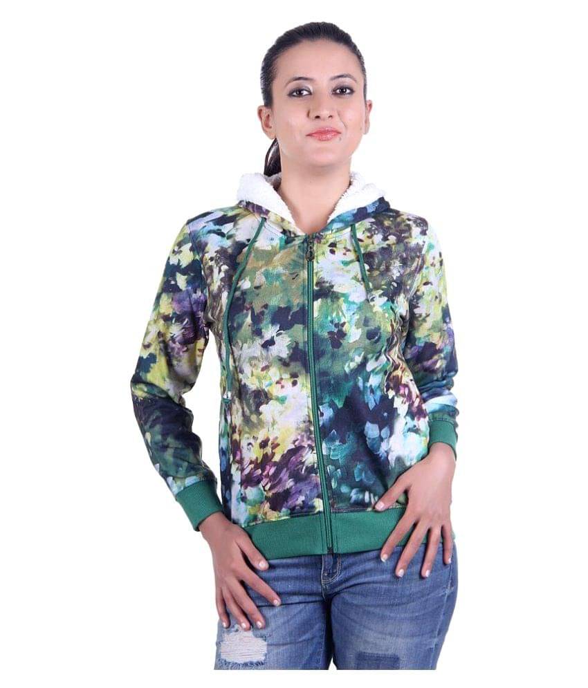     			Kaily Women Fleece V-Neck Sweatshirt ( Multi Color )