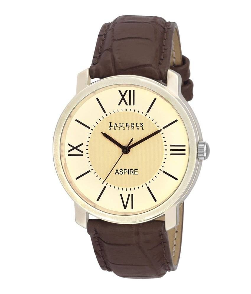 Laurels Aspire 1 Lo-Asp-101 Brown Leather Analog Watch Laurels Aspire 1 Lo-Asp-101 Brown Leather Analog Watch