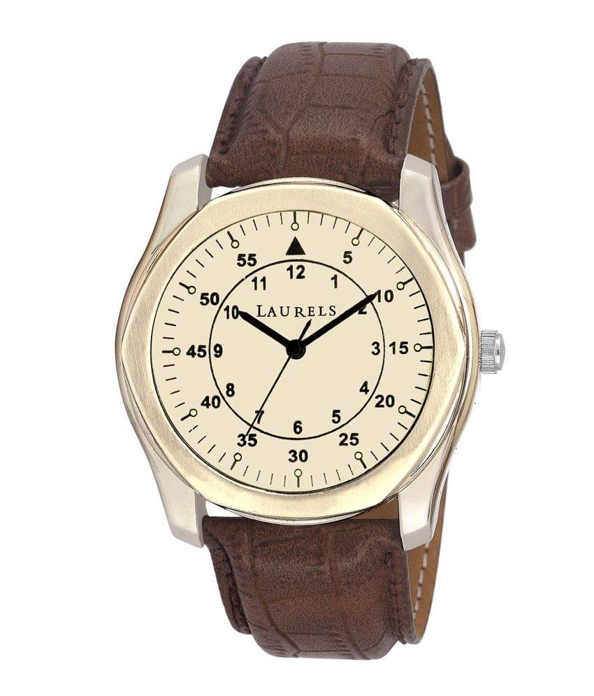     			Laurels Lo-Gt-101 Original Brown Leather Analog Watch