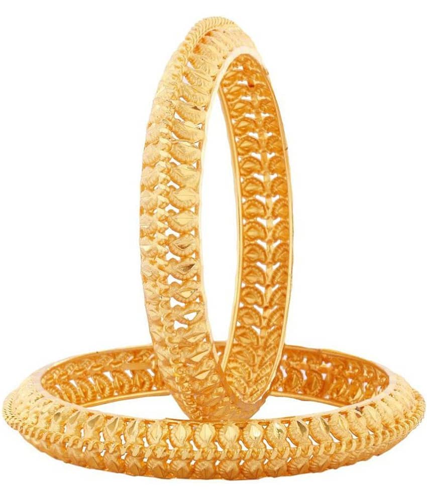Zeneme Gold Plated Brass Bangle Set - Bangles & Bracelets | Buy online on ZillyBuy