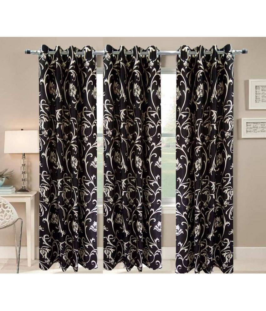 Stella Creations Set of 3 Door Eyelet Curtains Solid Brown Stella Creations Set of 3 Door Eyelet Curtains Solid Brown