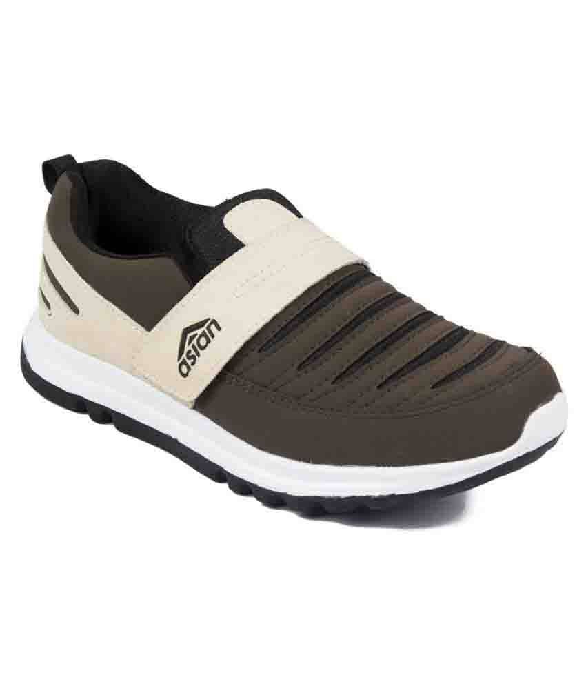     			ASIAN  Brown Men's Sports Running Shoes
