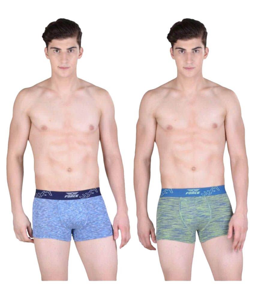 Force NXT - Multicolor Cotton Blend Men's Trunks ( Pack of 2 )