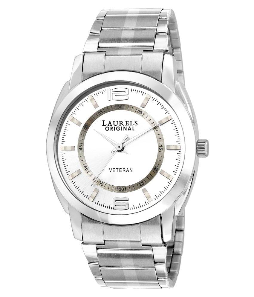     			Laurels Silver Analog Watch