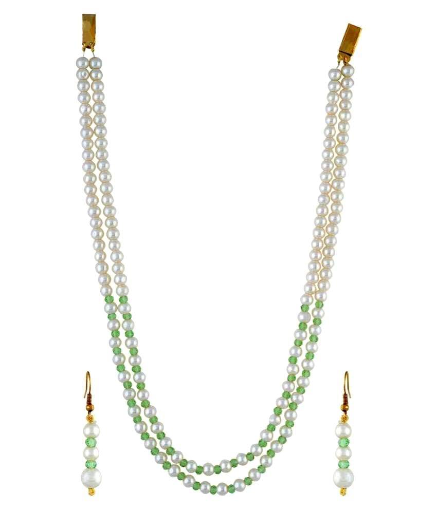     			Vishakapearlsandjewellers Multicolour Alloy Necklace Set