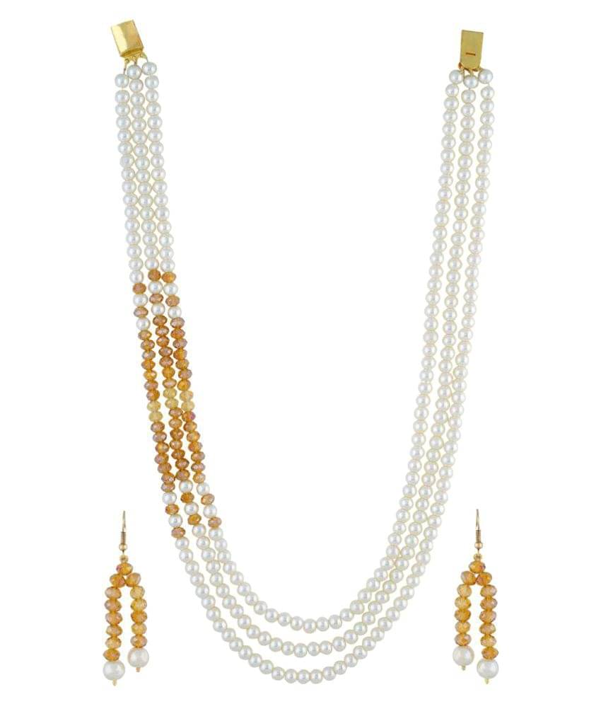     			Vishakapearlsandjewellers Multicolour Alloy Necklace Set