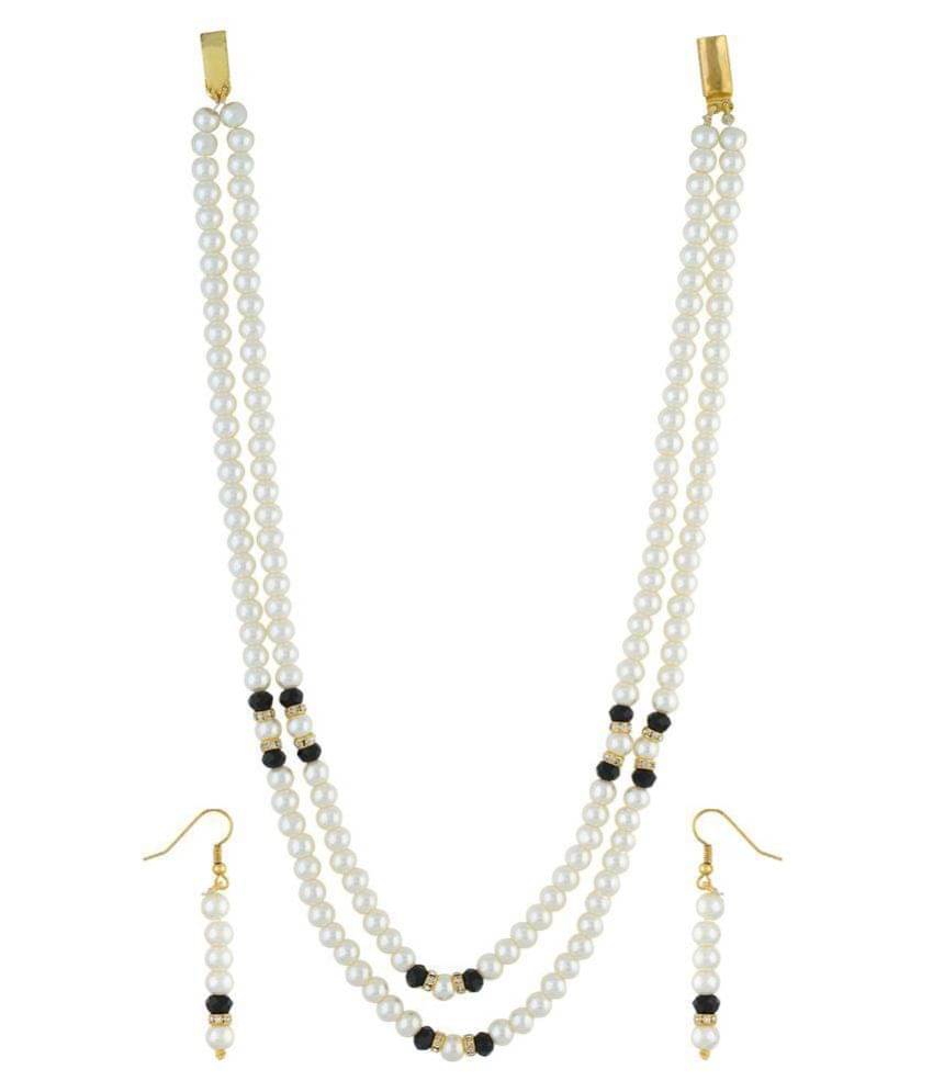 Vishakapearlsandjewellers Multicolour Alloy Necklace Set Vishakapearlsandjewellers Multicolour Alloy Necklace Set