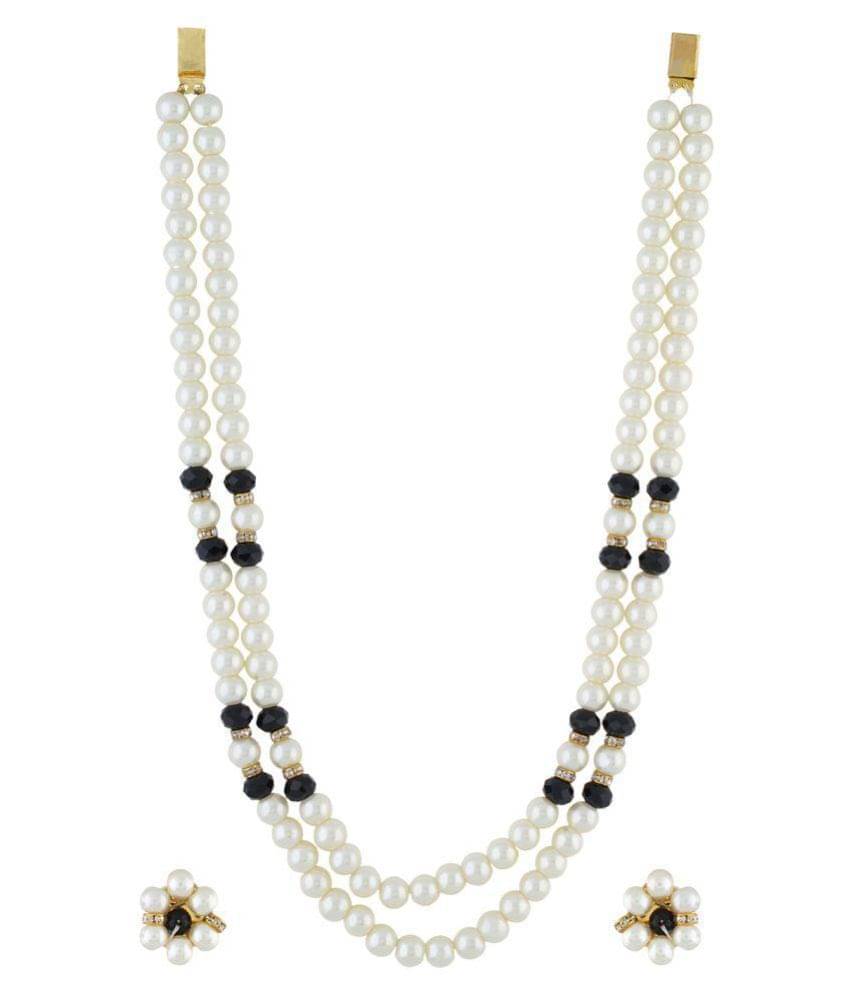 Vishakapearlsandjewellers Multicolour Alloy Necklace Set Vishakapearlsandjewellers Multicolour Alloy Necklace Set