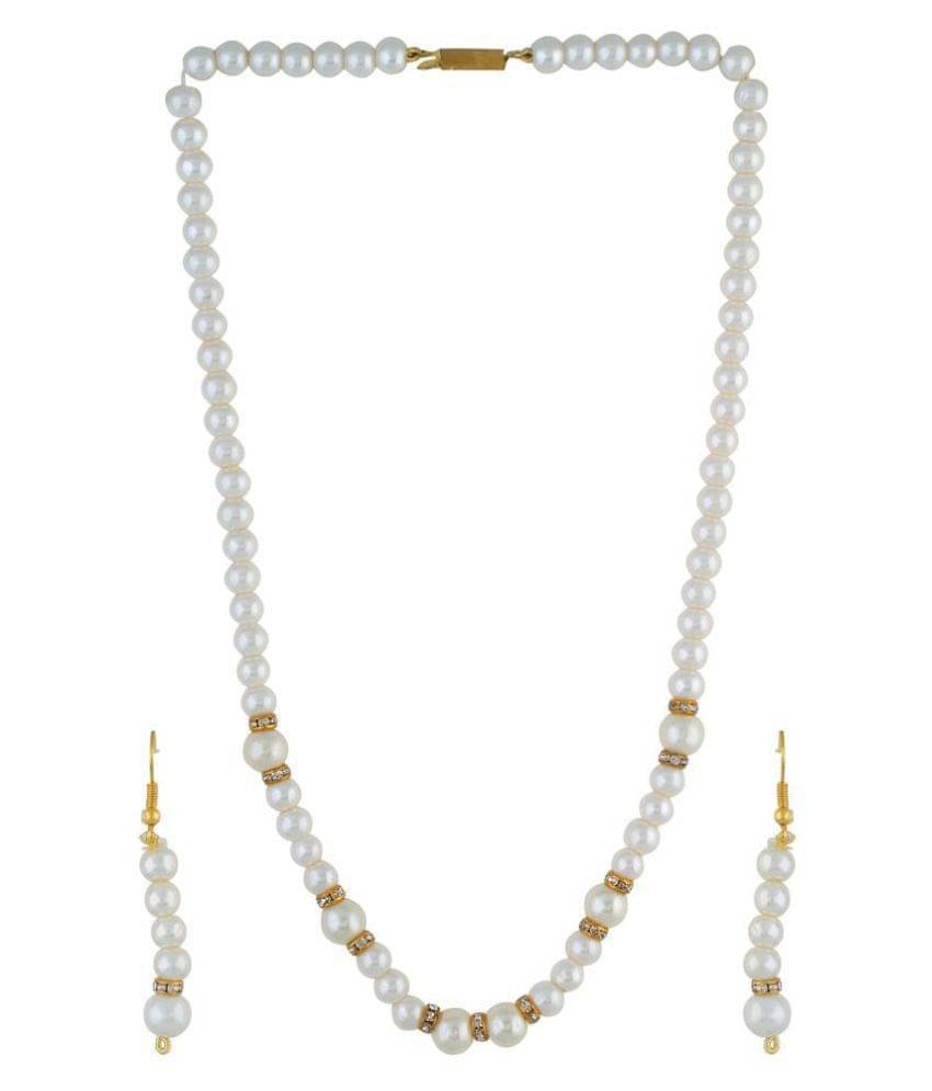 Vishakapearlsandjewellers Multicolour Alloy Necklace Set Vishakapearlsandjewellers Multicolour Alloy Necklace Set