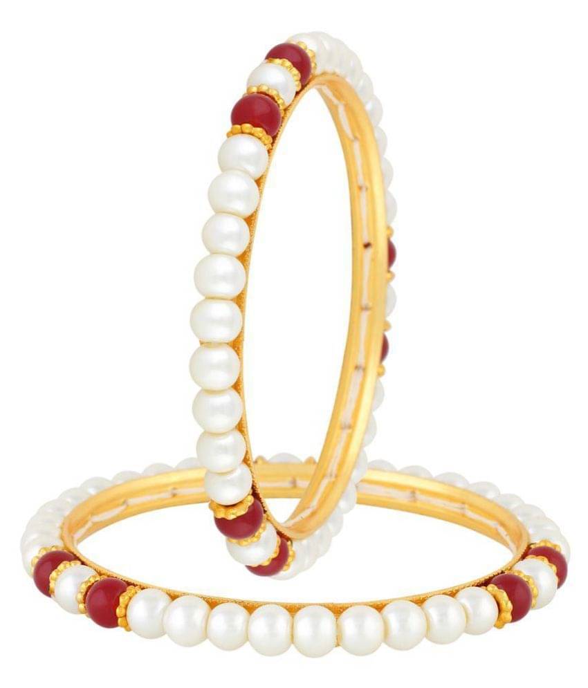 vishakapearlsandjewellers - Gold Bangle Set (Pack of 1) vishakapearlsandjewellers - Gold Bangle Set (Pack of 1)