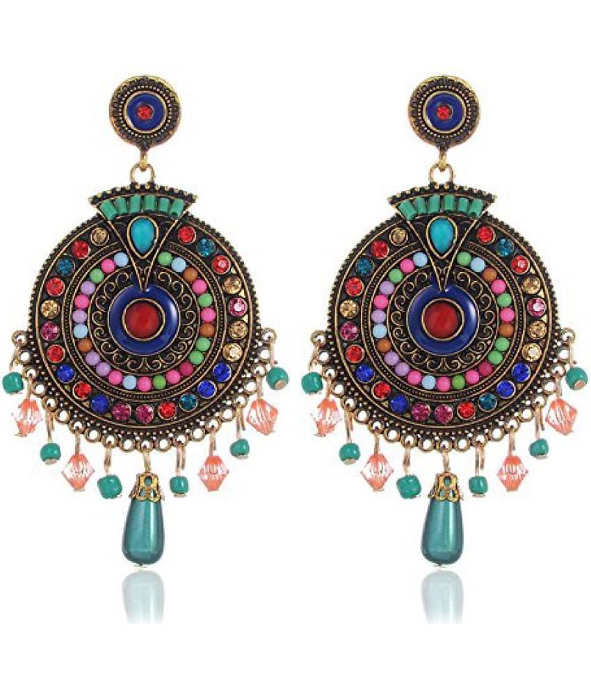 YOUBELLA Multi Color Danglers Earrings ( Pack of 1 )