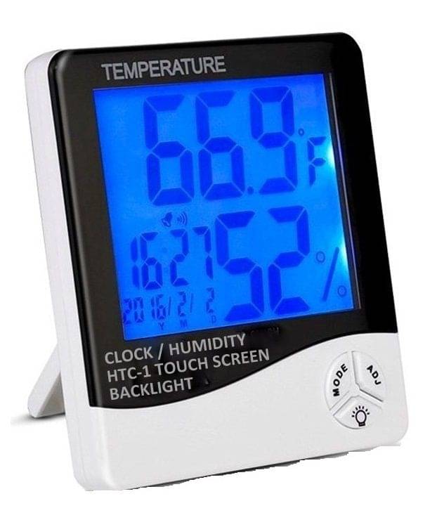 Mcp Digital Room Thermometer With Humidity Indicator And Clock Mcp Digital Room Thermometer With Humidity Indicator And Clock
