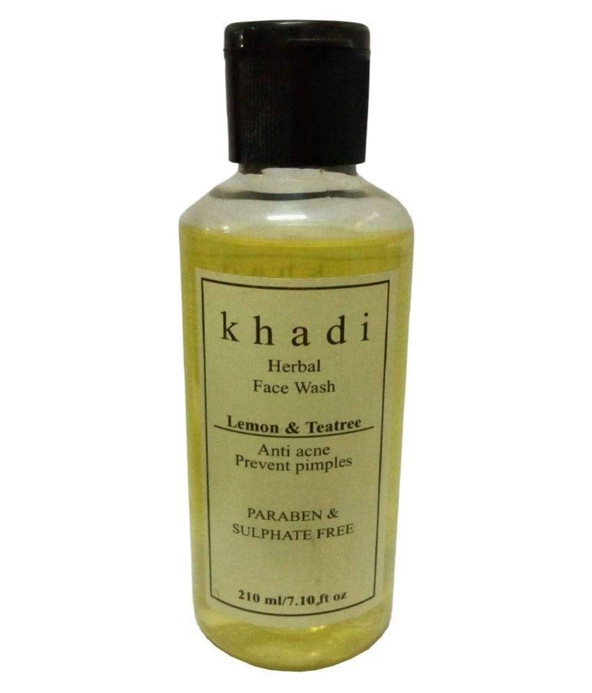 Khadi Herbal Lemon & Tea Tree (Paraben Free) Face Wash 210 ml Khadi Herbal Lemon & Tea Tree (Paraben Free) Face Wash 210 ml