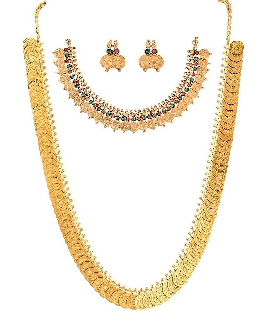 YOUBELLA Multi Color Alloy Necklace Set ( Pack of 1 )