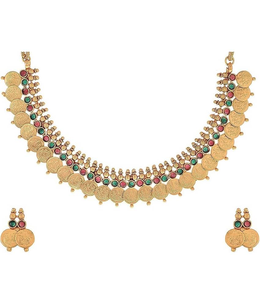 YOUBELLA Multi Color Alloy Necklace Set ( Pack of 1 )