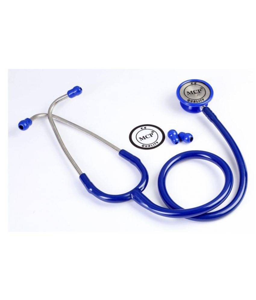     			Mcp MCP Dual Head Adult Aluminium Stethoscope- Blue 25 cm Adult