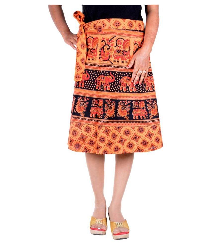 Sttoffa Cotton Wrap Skirt     			Sttoffa Cotton Wrap Skirt