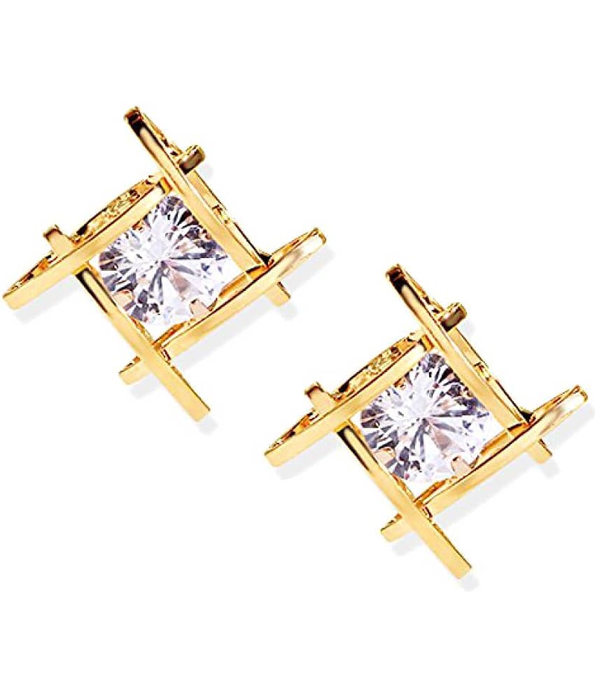 YouBella Golden Alloy Studs Earring - Earrings | Buy online on ZillyBuy