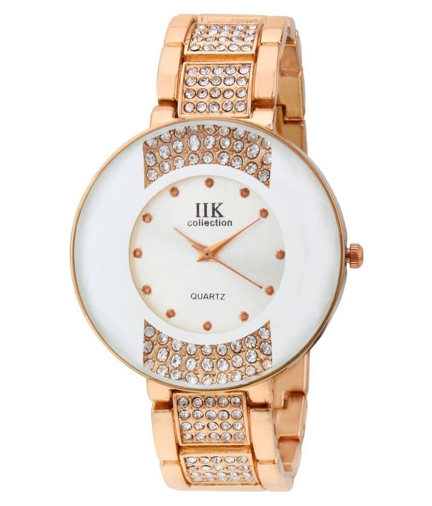     			IIK Collection Rose Gold Analog Watch