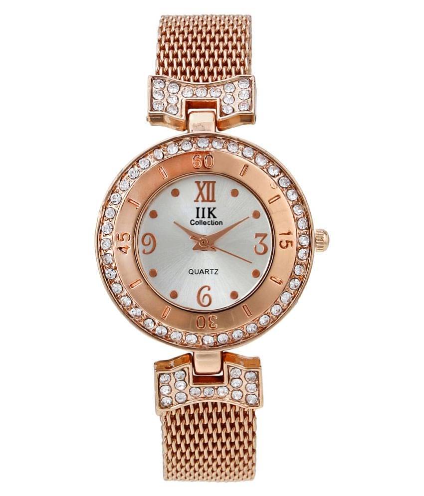     			IIK Collection Rose Gold Analog Watch