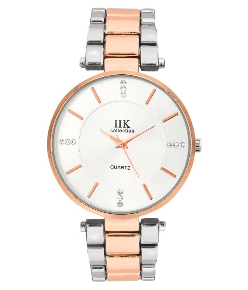     			IIK COLLECTION Ceramic Round Womens Watch