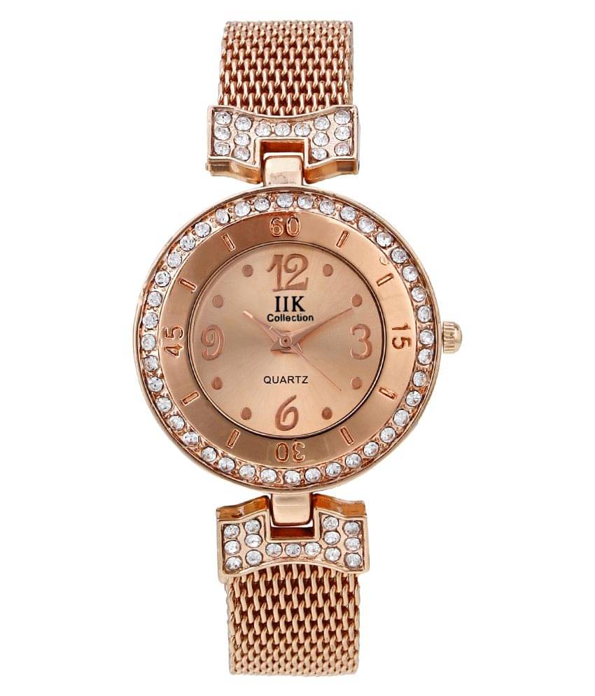     			IIK Collection Rose Gold Analog Watch For Women