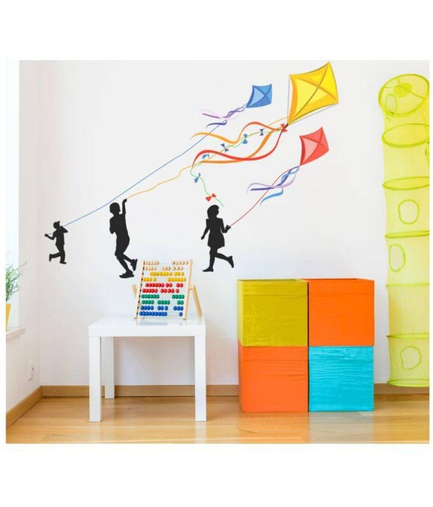     			Happy Sticky Multicolour Wall Stickers