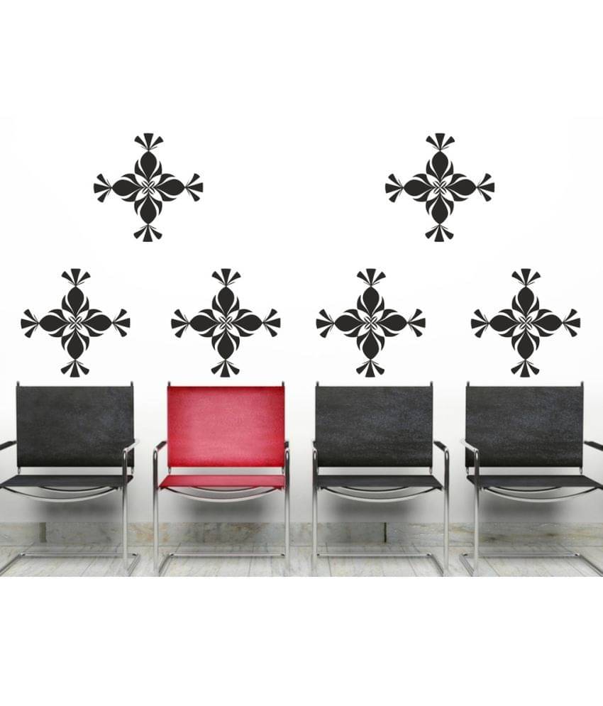     			Decor Villa Alien Motif Vinyl Black Wall Stickers