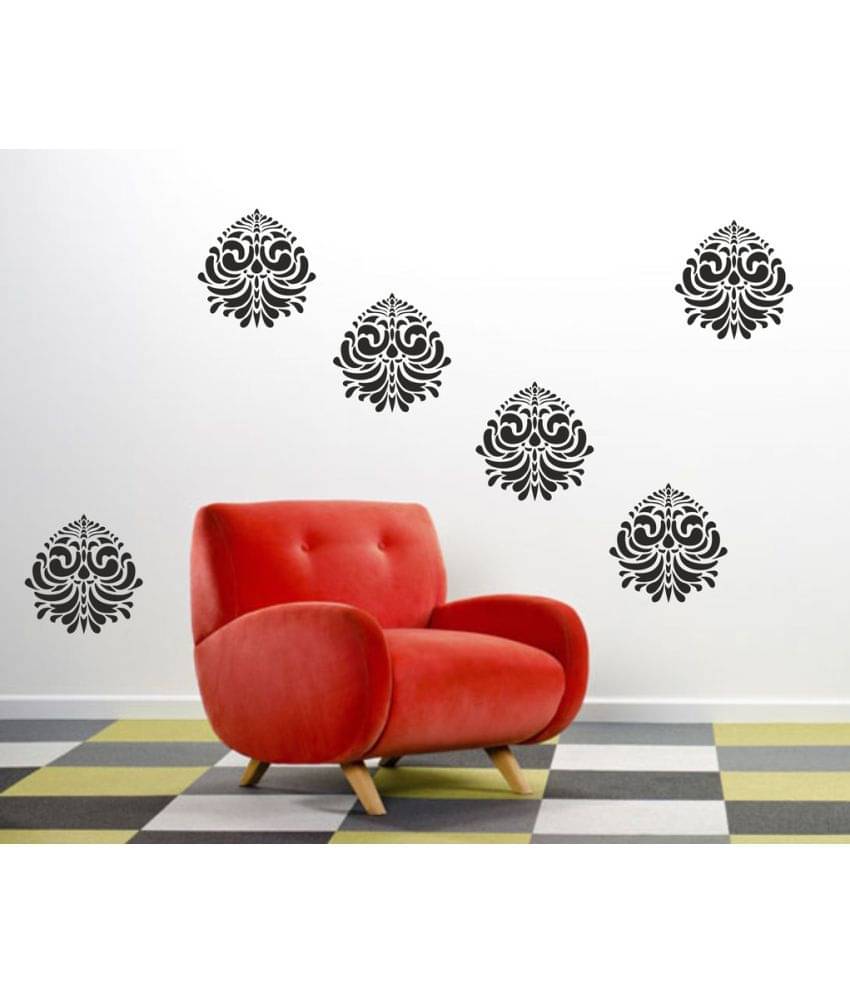    			Decor Villa Real Motif Vinyl Black Wall Stickers