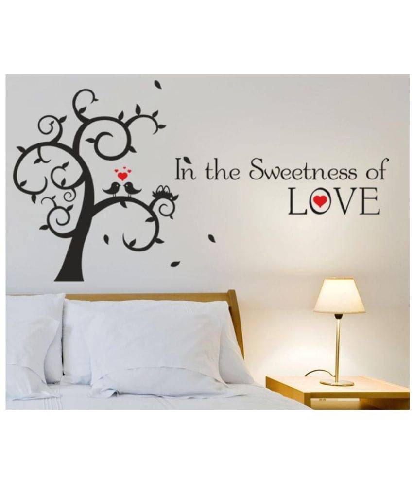     			Happy Sticky Sweetness of Love Vinyl Multicolour Wall Stickers
