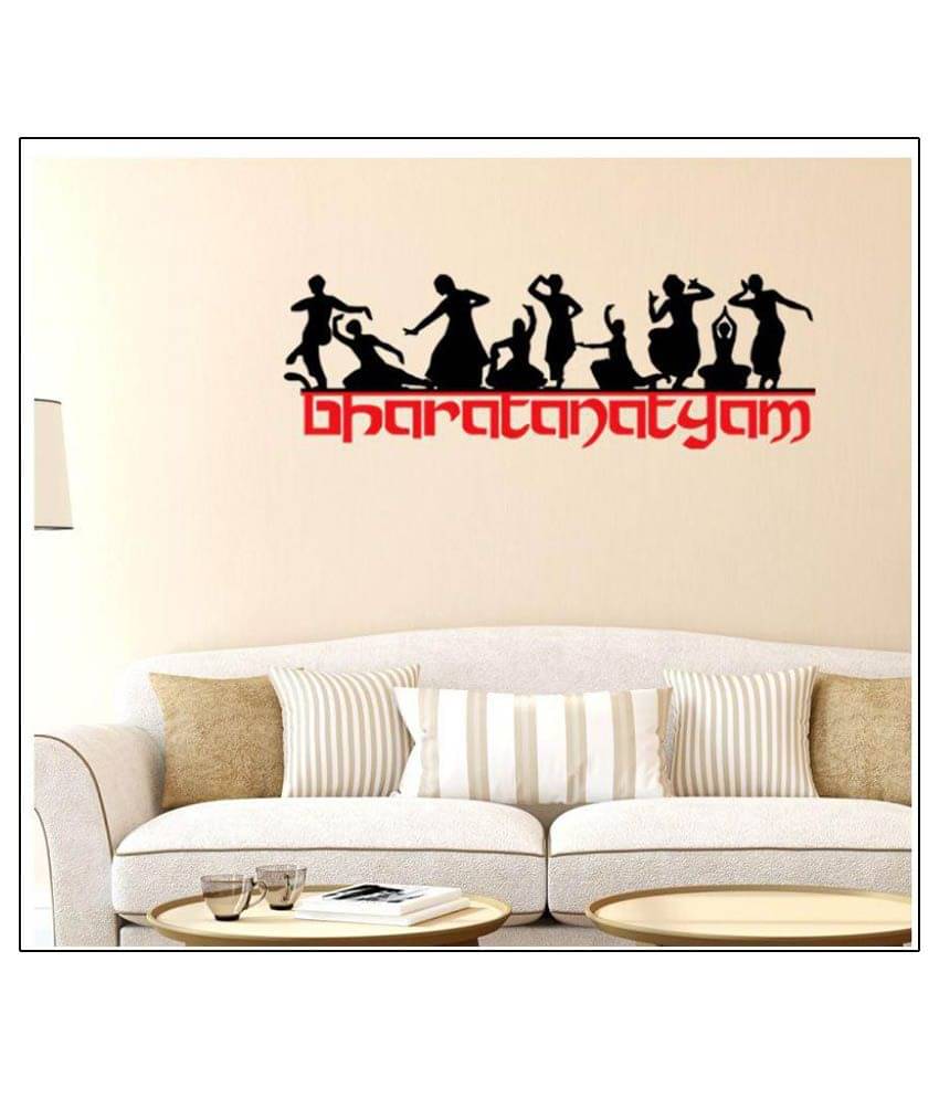     			Happy Sticky Bharatanatyam Vinyl Multicolour Wall Stickers