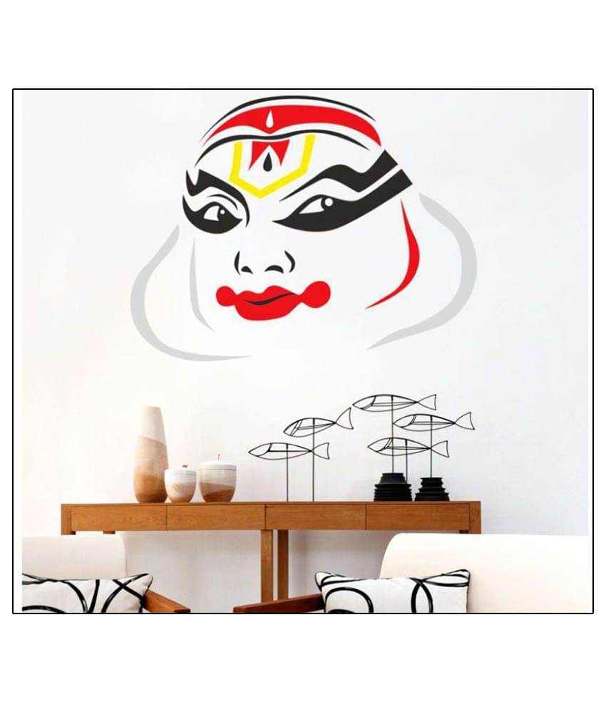     			Happy Sticky Face Vinyl Multicolour Wall Stickers