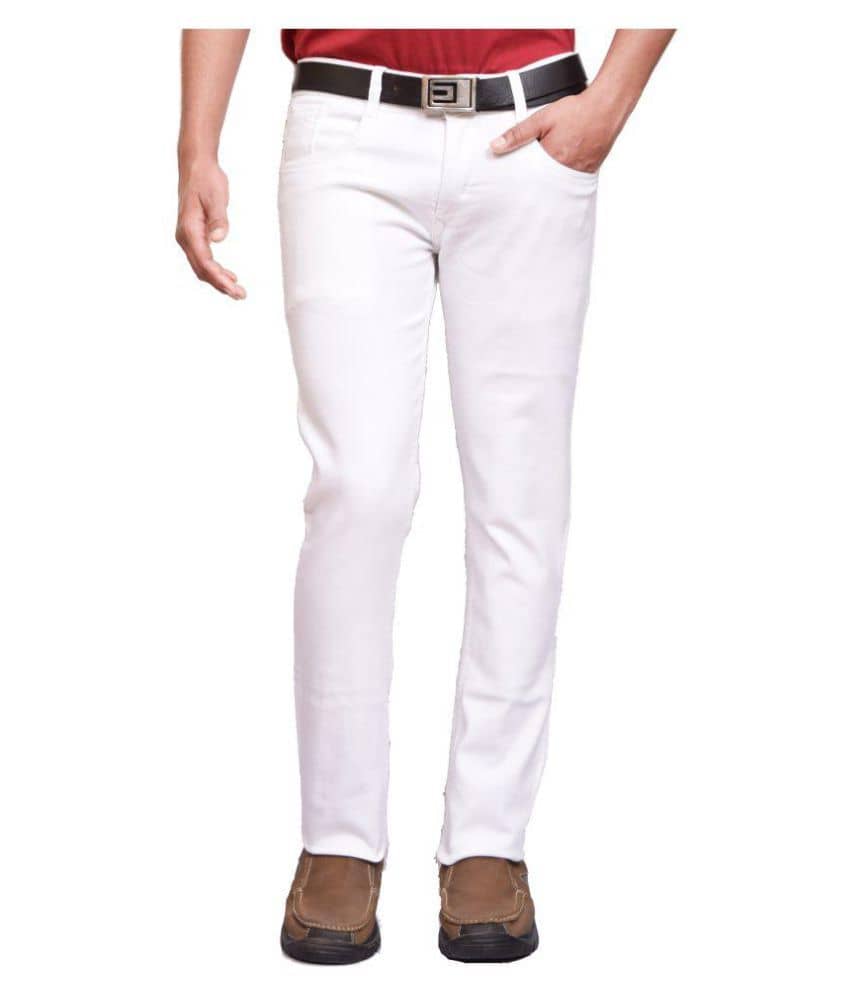 American Noti White Slim Jeans - Jeans | Buy online on ZillyBuy