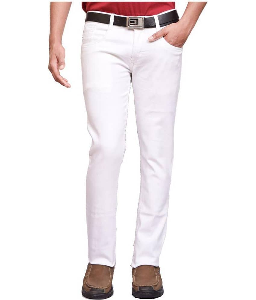 American Noti White Slim Jeans - Jeans | Buy online on ZillyBuy