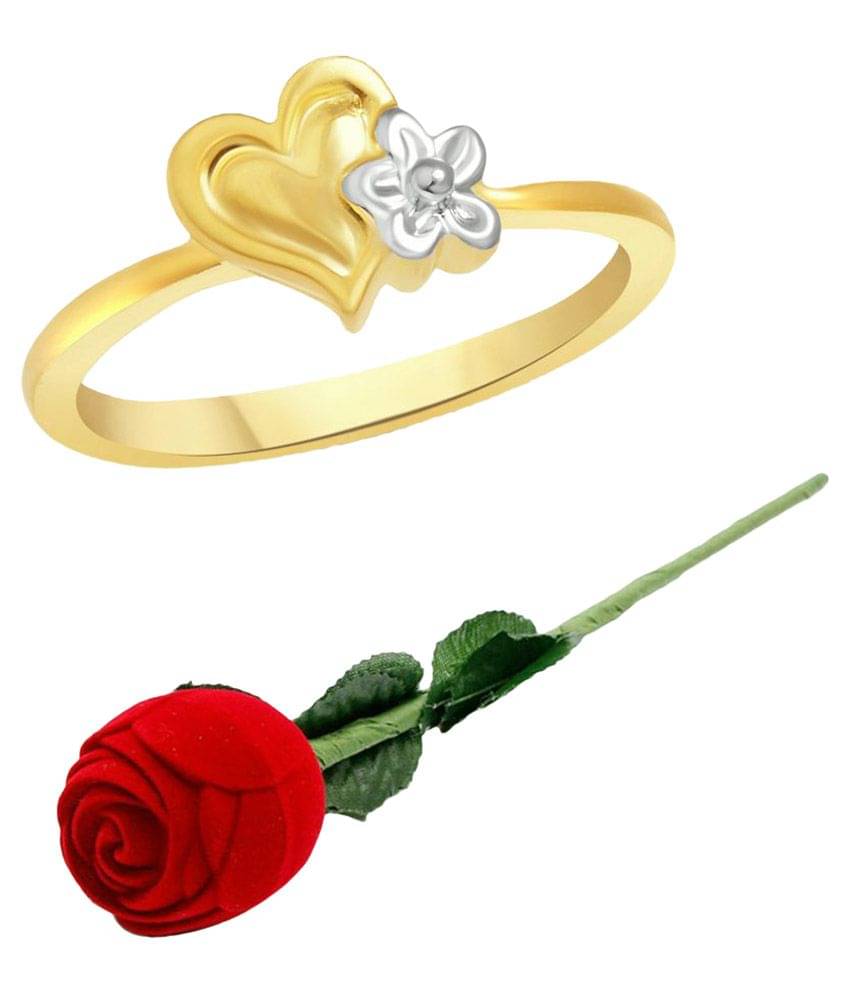 Vighnaharta Golden Ring with Fancy Velvet Rose Box Vighnaharta Golden Ring with Fancy Velvet Rose Box