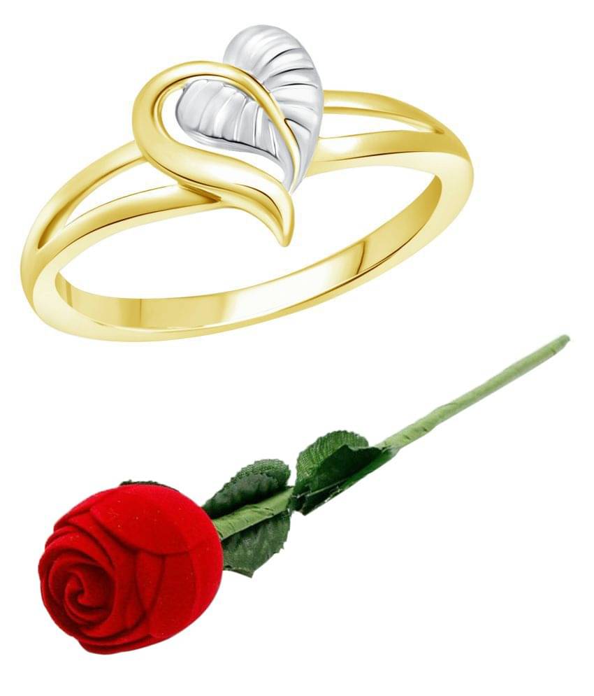     			Vighnaharta Golden Ring with Fancy Velvet Rose Ring Box