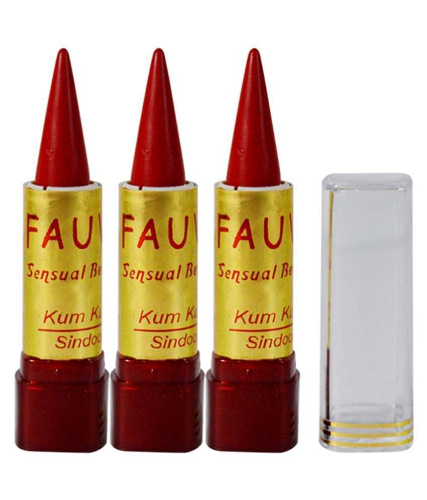     			Fauve Sensual Beauty Kum Kum Red Sindoor Stick on 3 gm Pack of 3