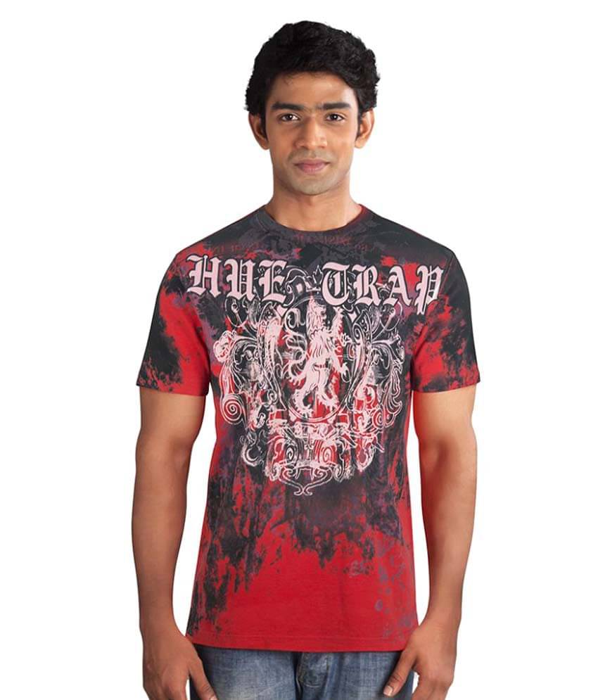     			Huetrap Pack of 1 Cotton Regular Fit Men's T-Shirt ( Red )