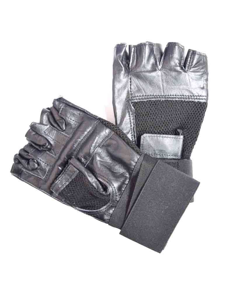 Skyfitness Black Gym Gloves - Sports and Fitness Equipment | Buy online on ZillyBuy