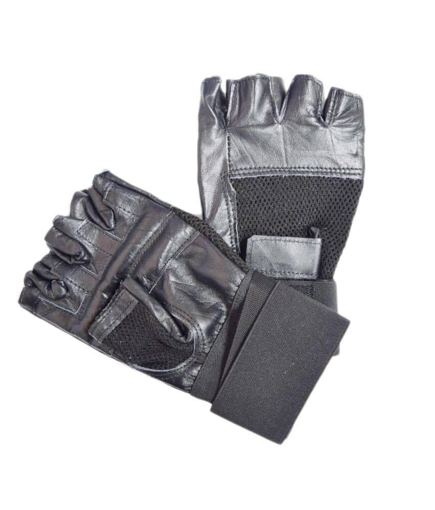 Skyfitness Black Gym Gloves - Sports and Fitness Equipment | Buy online on ZillyBuy